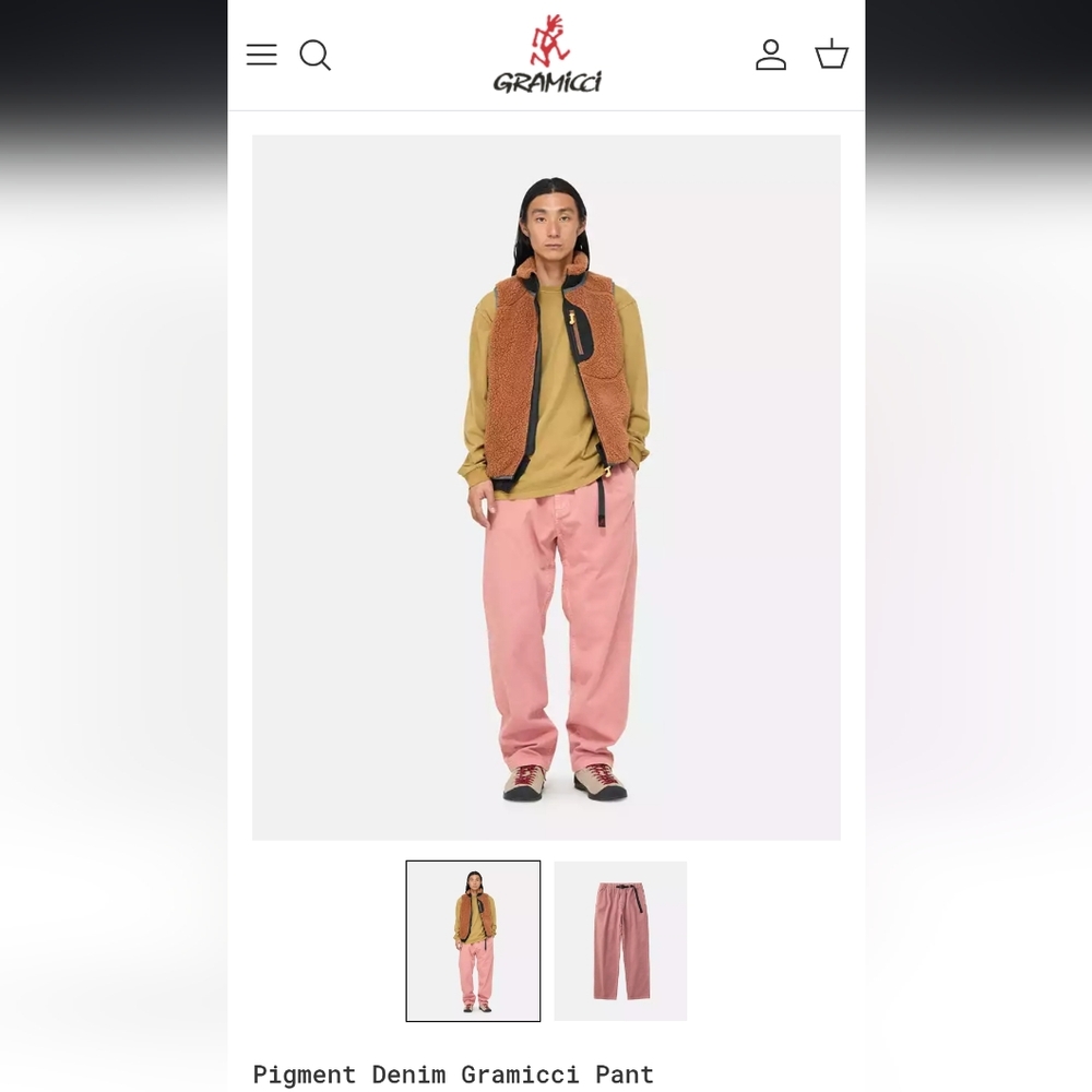Gramicci Soft Pink Denim Pant Size M